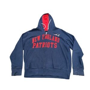 New England patriots nfl football hoodie men’s XL navy blue red sweatshirt Brady